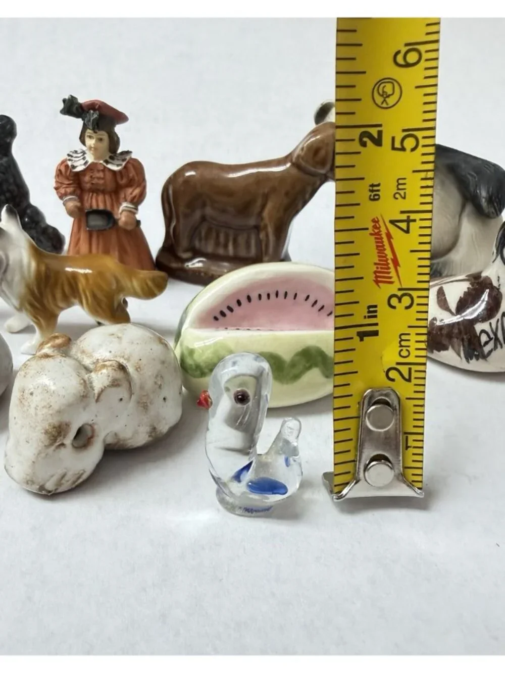 Lot 11 Mini Figures Wade Whimsies Panda Mouse Talavera Collie Poodle Bird Fish